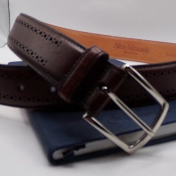 Allen Edmonds Manistee Dress Belt  Chili (74035) - Picture 1 of 8